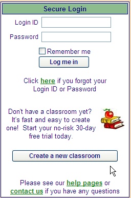 Go to the Create a New Classroom page