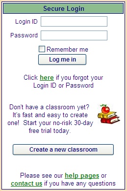 This is the dialog you will see when you first connect to the site